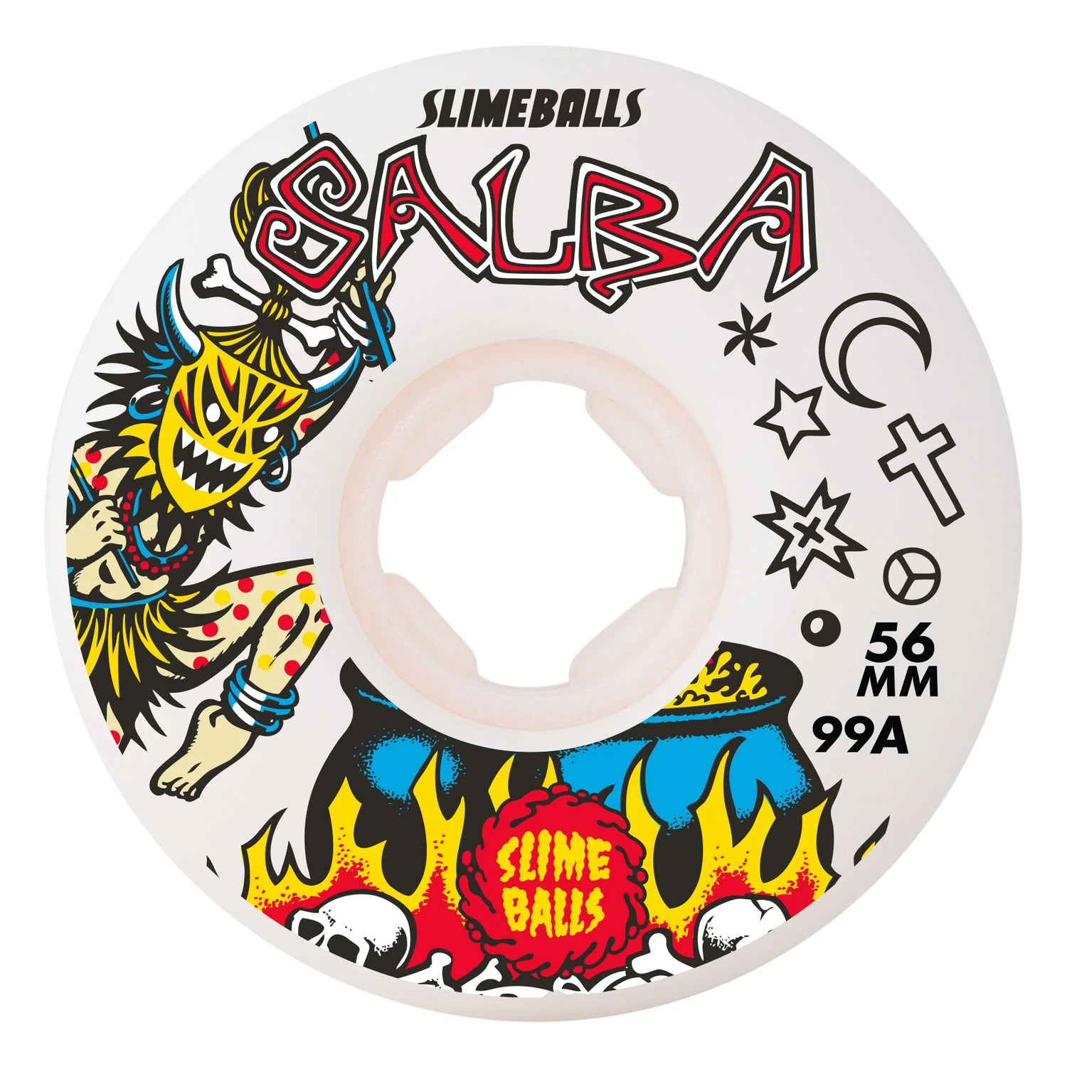 Slime Balls Salba Witch Doctor Reissue Chubbies White 99a 56mm Skateboard Wheels