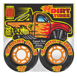 OJ 70mm Dirt Tires Thunder Juice Black 78a Skateboard Wheels