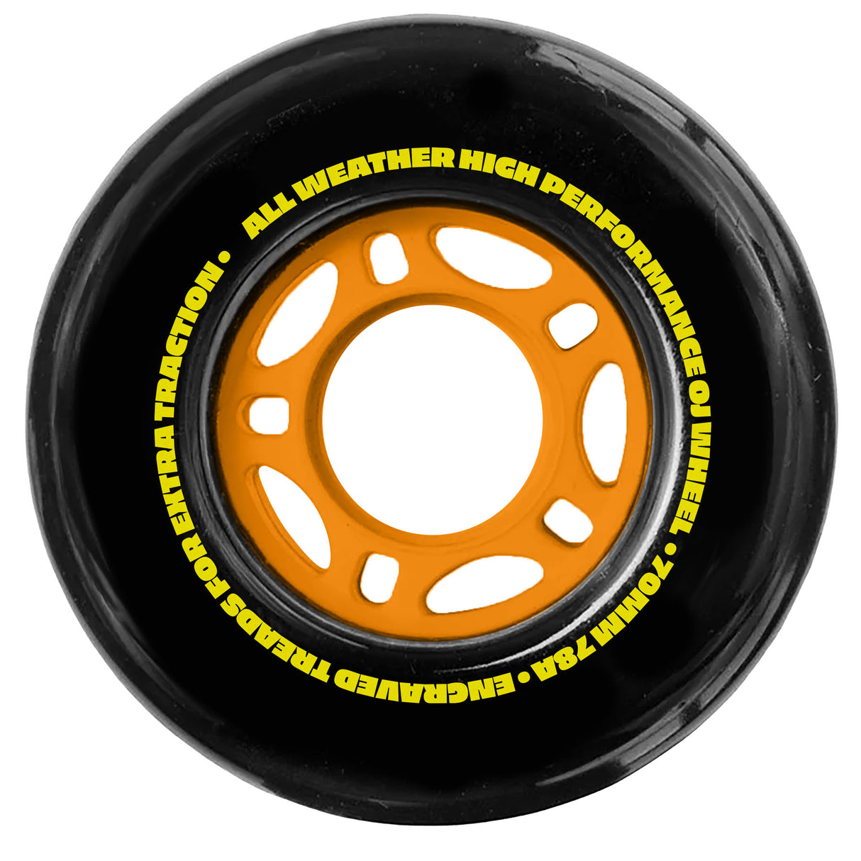 OJ 70mm Dirt Tires Thunder Juice Black 78a Skateboard Wheels