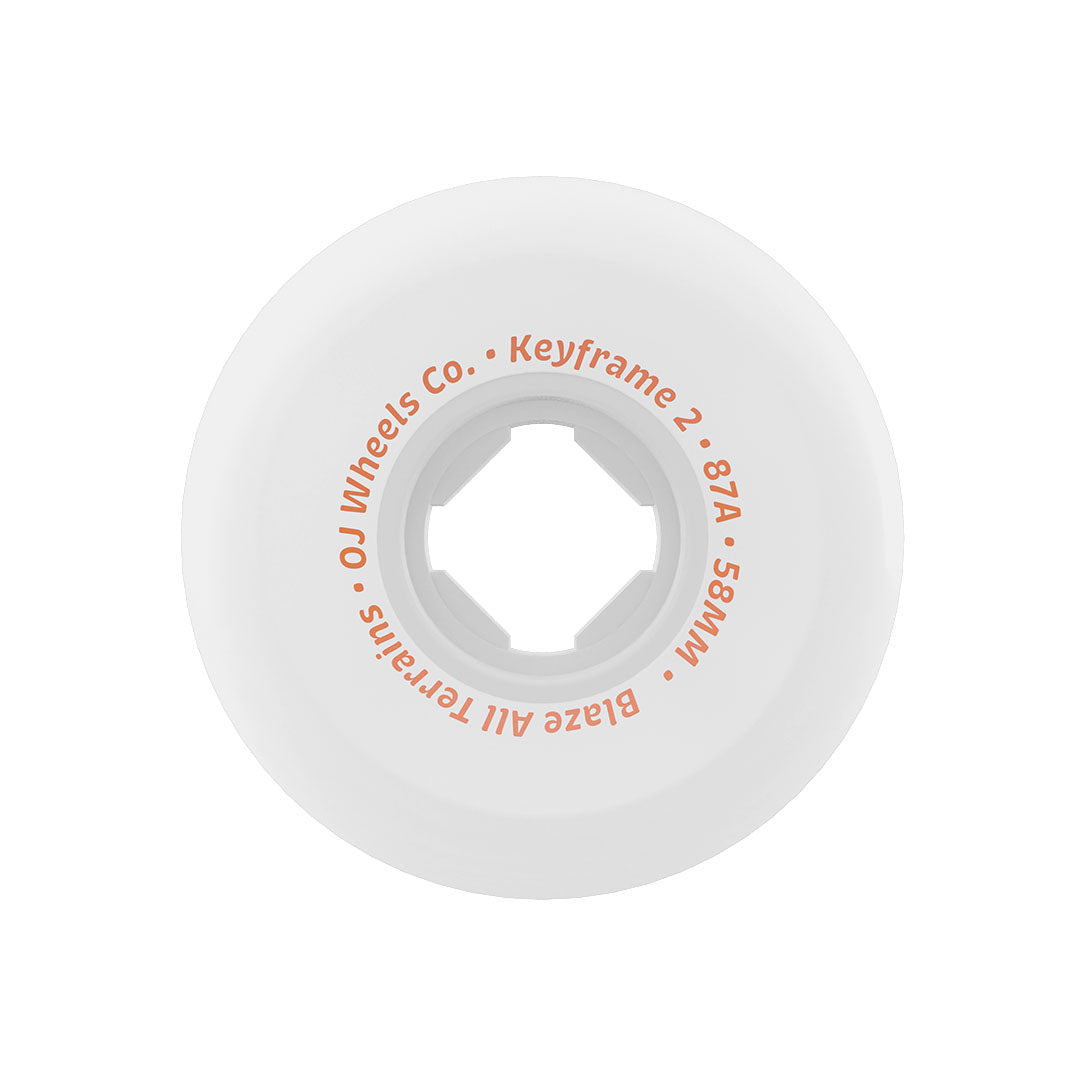OJ 52mm Keyframe 2 White 87a Skateboard Wheels