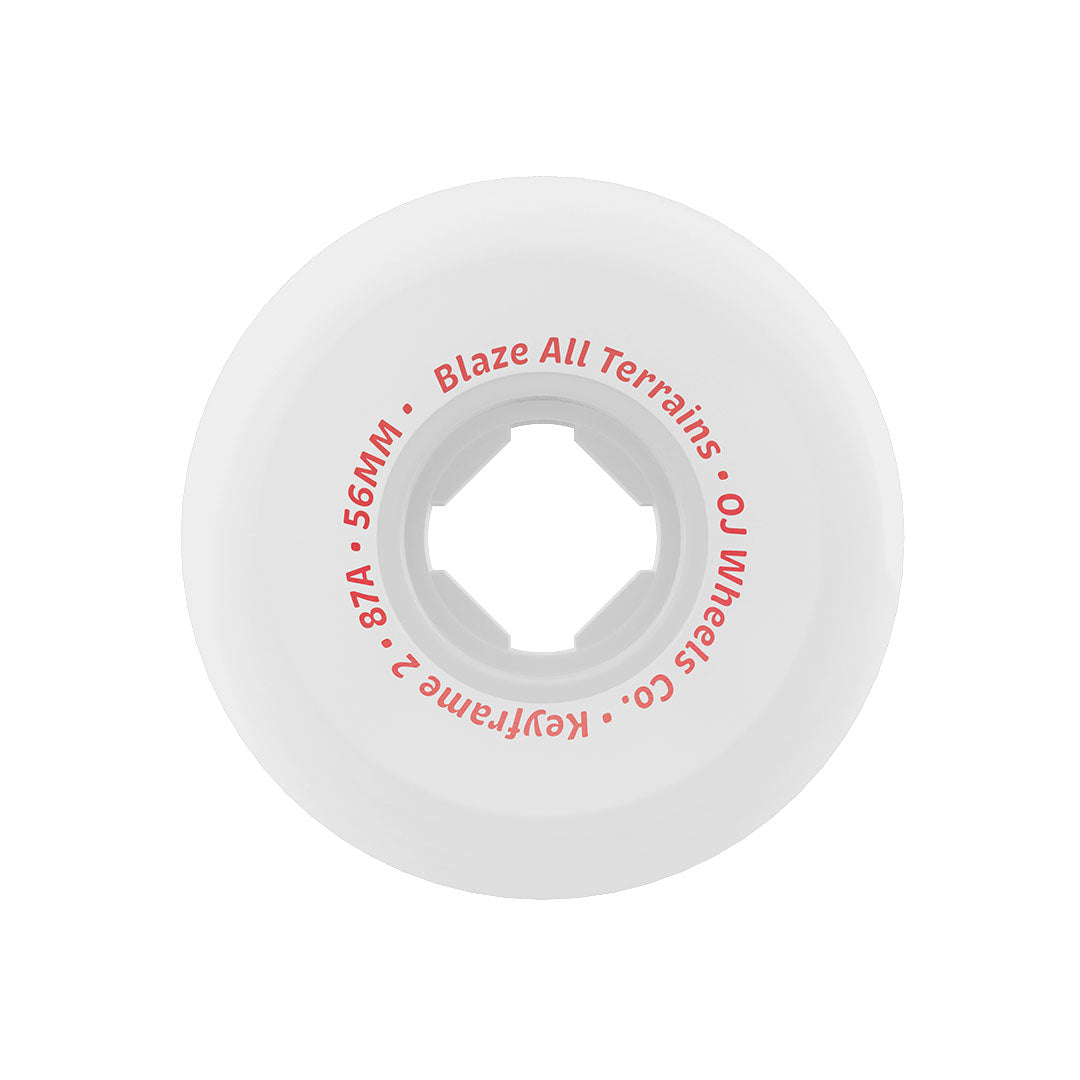 OJ 56mm Keyframe 2 White 87a Skateboard Wheels