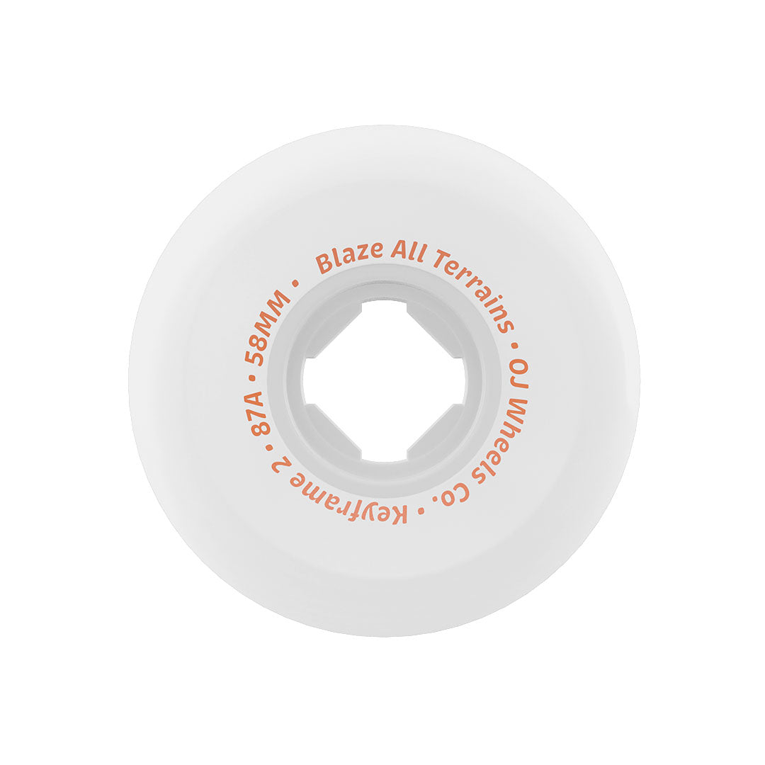 OJ 58mm Keyframe 2 White 87a Skateboard Wheels