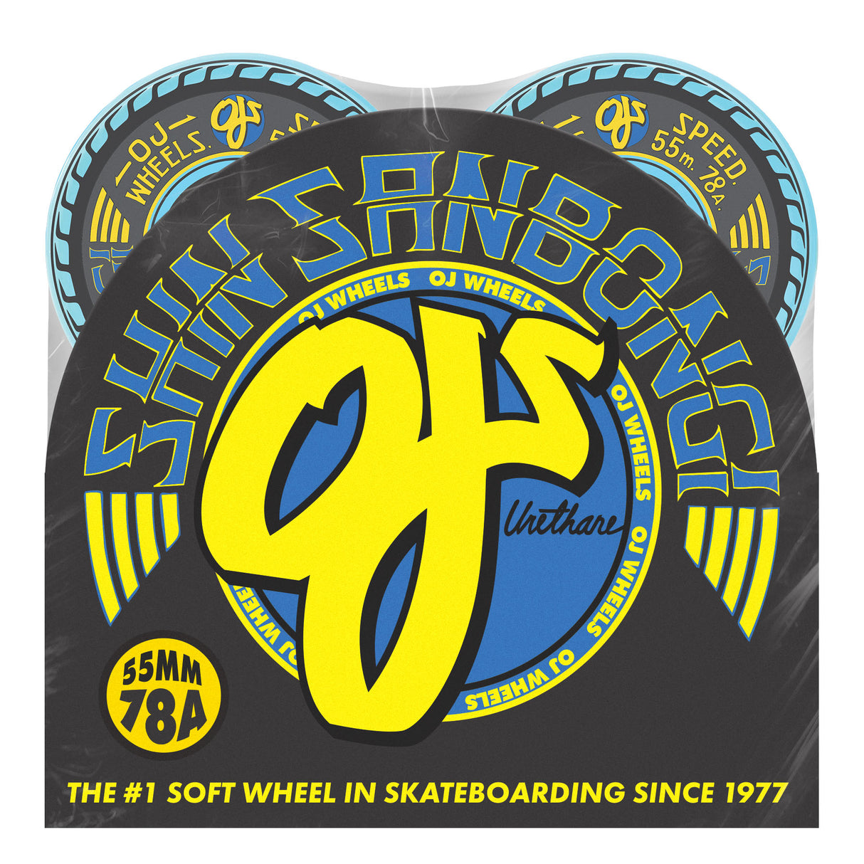 OJ 55mm Shin Sanbongi Mini Super Juice Blue 78a Skateboard Wheels