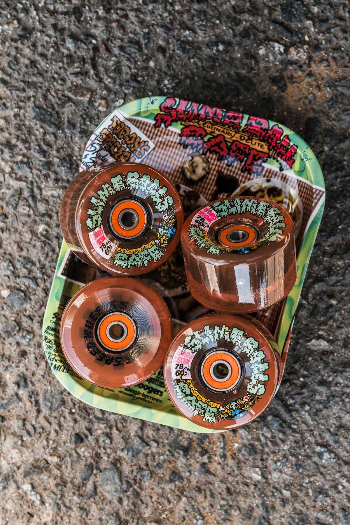 Slime Balls 60mm SB Cafe Light Ups OG Slime Red 78a Skateboard Wheels