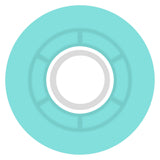 Ricta 57mm Clouds Transparent Aqua White 78a Skateboard Wheels
