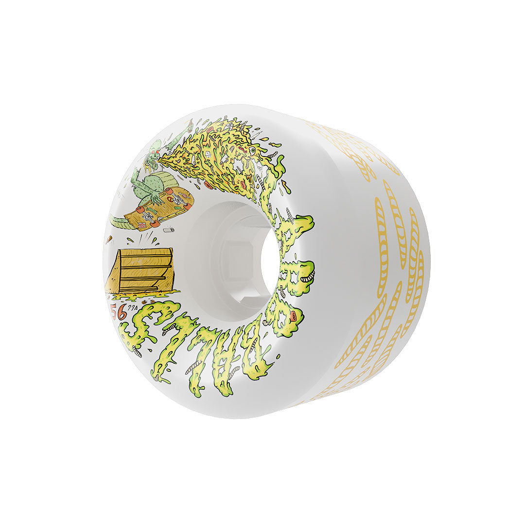 Slime Balls 56mm Sam Hitz White Full Combo 99a Skateboard Wheels