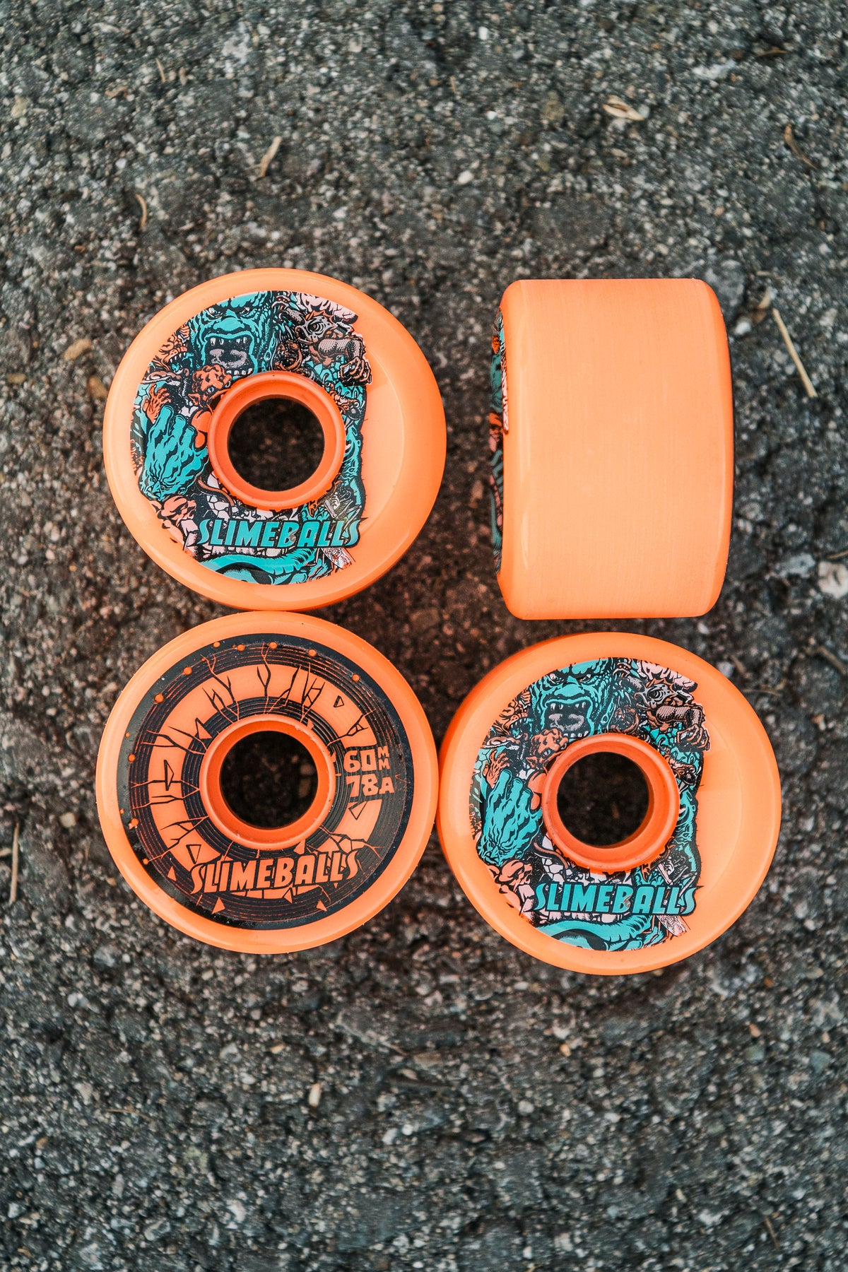 Slime Balls 60mm Rob Roskopp Five Reissue OG Slime Pink 78a Skateboard Wheels