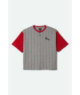 Brixton Boxy Baseball Heather Grey Adrenaline Rush S/s Shirt