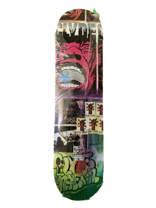 Zoo York 2005 Clyde Singleton Posters & Spray 7.5" Classic Skateboard Deck
