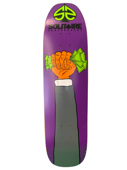 Solitaire Skateboards Money vs Power 8.5" Classic Skateboard Deck