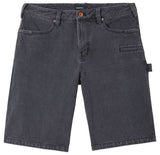 Brixton Builders Carpenter Washed Black Denim Baggy Shorts