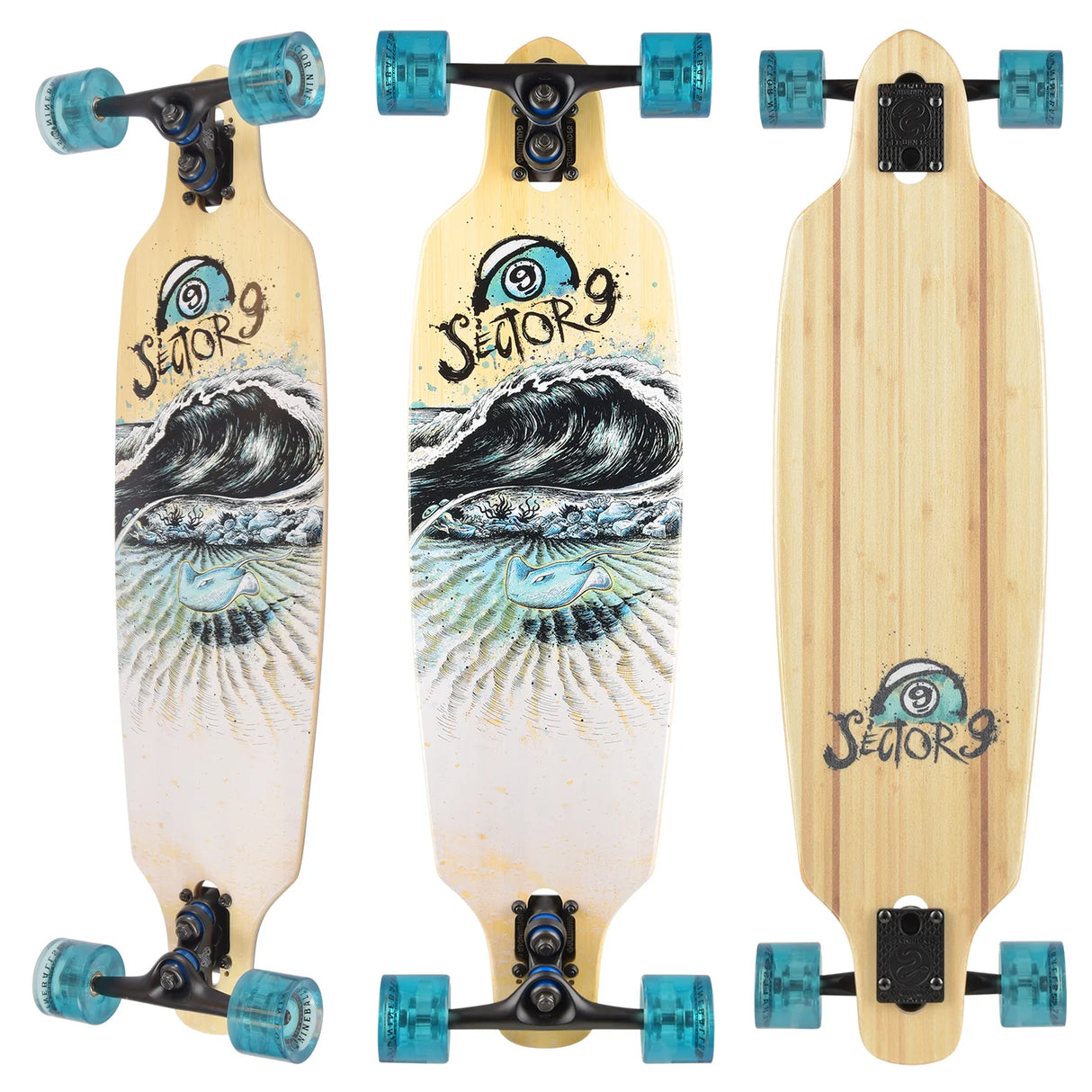 Sector Nine Manta Shoots 33.5" x 8.7" Longboard Complete Skateboard