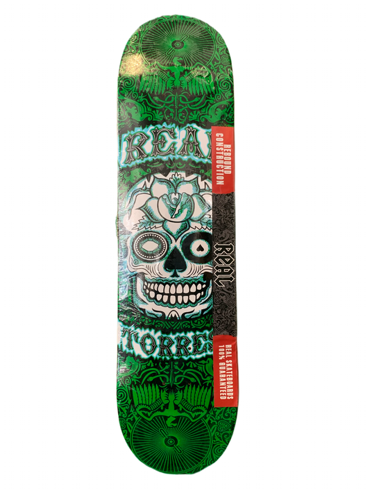 Real Ernie Torres Muertos Skull 7.9" Classic Skateboard Deck
