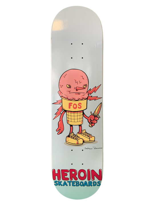Heroin FOS Ice Cream 8.25" Classic Skateboard Deck