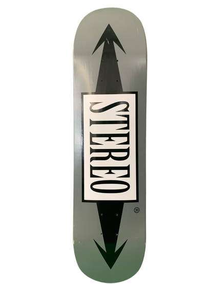Stereo Logo Grey/Black 8" Classic Skateboard Deck