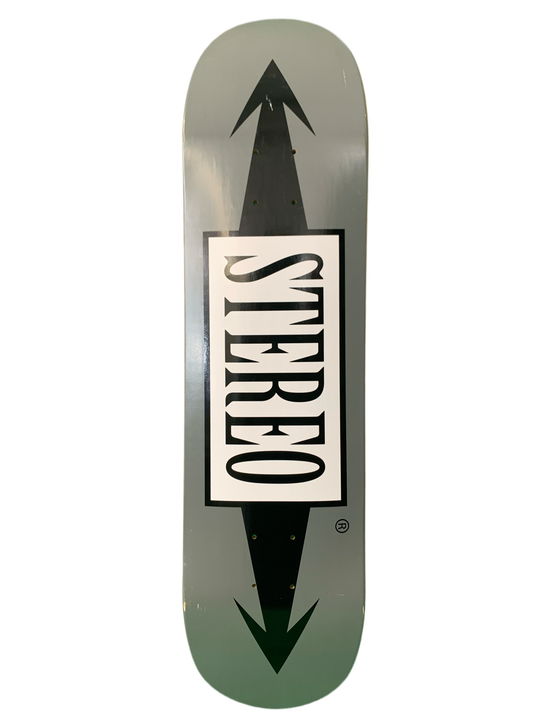 Stereo Logo Grey/Black 8" Classic Skateboard Deck