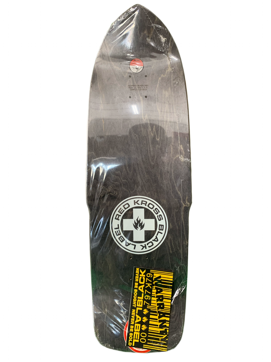 Black Label 2003 Steve Olson Red Kross Land Shark Black/White 11" Classic Skateboard Deck