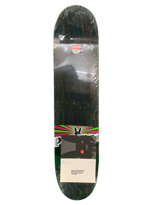 Popwar Logo 3D White 7.6" Classic Skateboard Deck