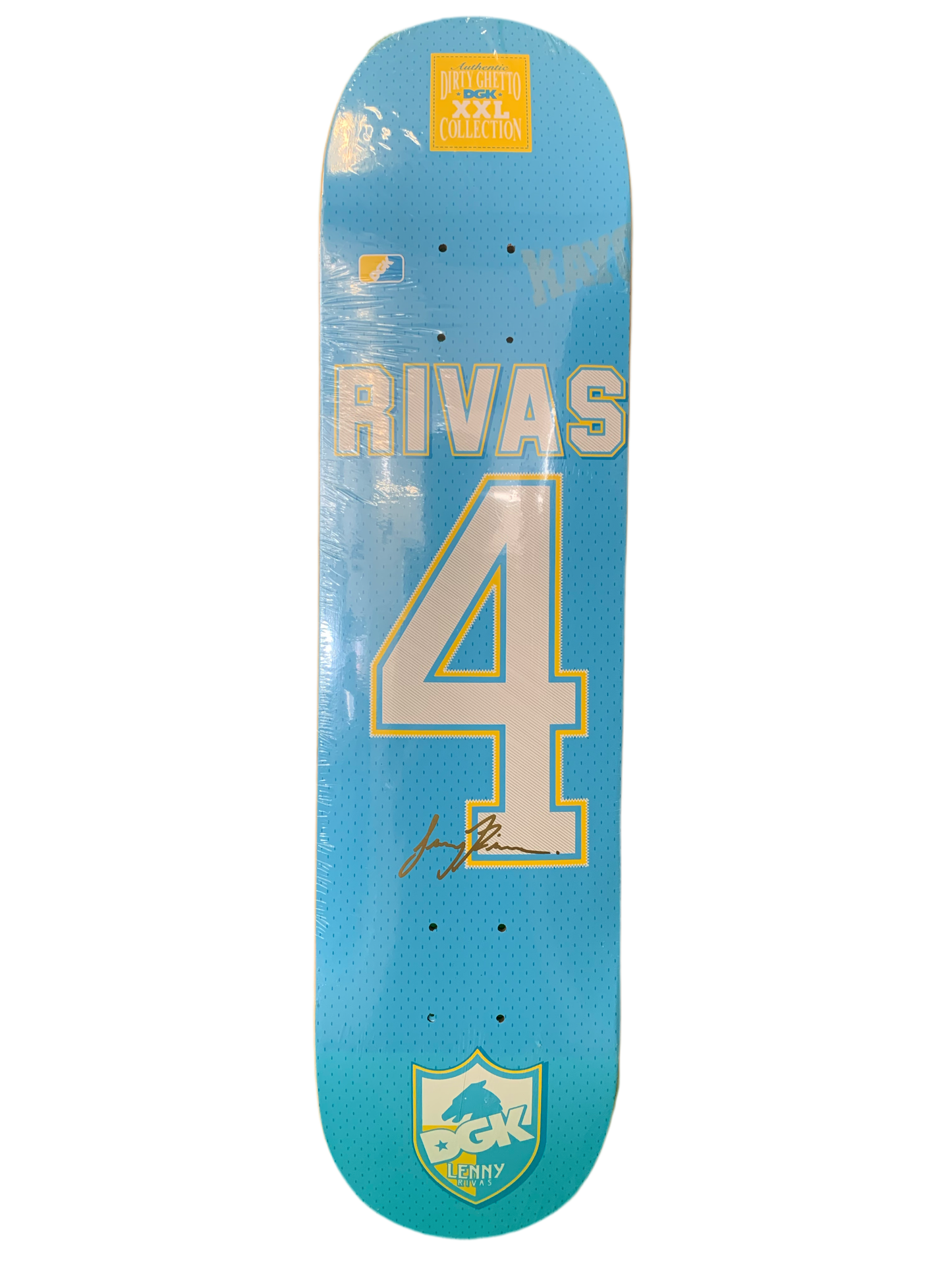 DGK XXL Collection Lenny Rivas SD/LA Jersey 7.5" Classic Skateboard Deck