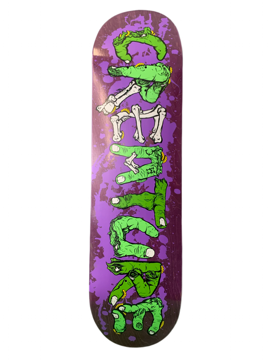 Creature Team Gang Signs Purple 8.5" Classic Skateboard Deck