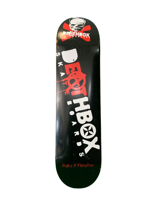 Deathbox Skateboards Logo Black 8.0" Classic Skateboard Deck