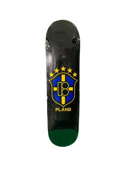Plan B Crest Yellow/Blue 8" Classic Skateboard Deck
