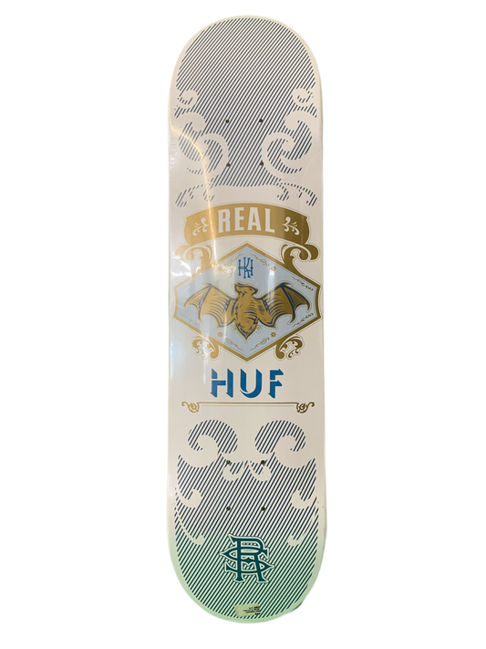 Real Keith Huf Hufnagel Monogram Blue/White Classic Skateboard Deck