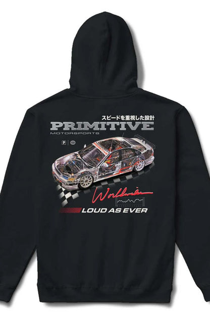 Primitive Velocity Black Hooded Sweatshirt