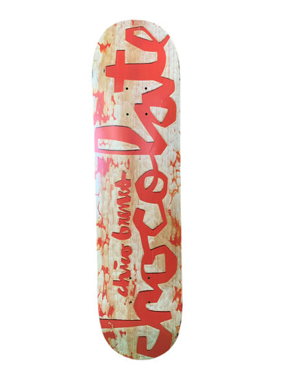 Chocolate Chico Brenes Paint on Wood Red 7.6" Classic Skateboard Deck