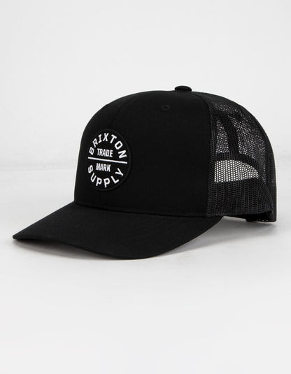 Brixton Oath III Black Mesh Trucker Snapback Hat