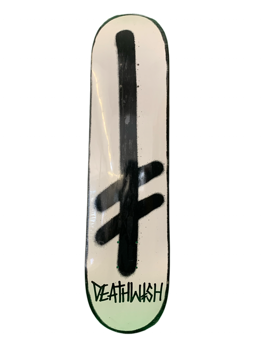 Deathwish Deathspray Bordered Black/White 7.5" Classic Skateboard Deck