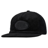 Real Oval Black / Black Snapback Hat