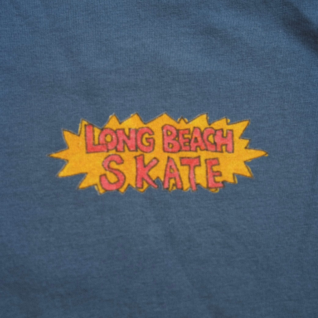 Long Beach Skate Co Postcard From Kevin "Spanky" Long Blue Jean S/s Shirt