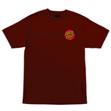 Santa Cruz Classic Dot Heavyweight Burgundy S/s Shirt