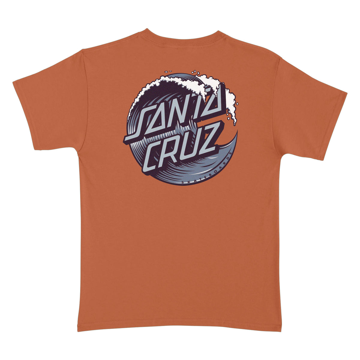 Santa Cruz Wave Dot S/s Heavyweight Shirt Texas Orange with Blue
