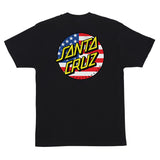 Santa Cruz July 4th Dot V2 Heavyweight Black S/s Shirt