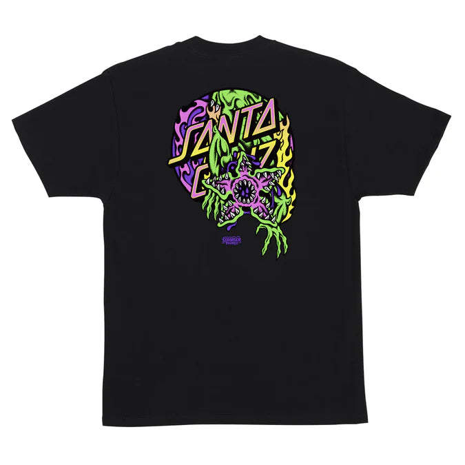 Santa Cruz Stranger Things Demogorgon Dot Black Heavyweight S/s Shirt