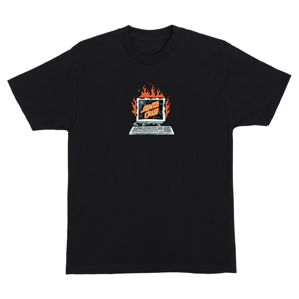 Santa Cruz Self Destruct S/s Heavyweight Shirt Black