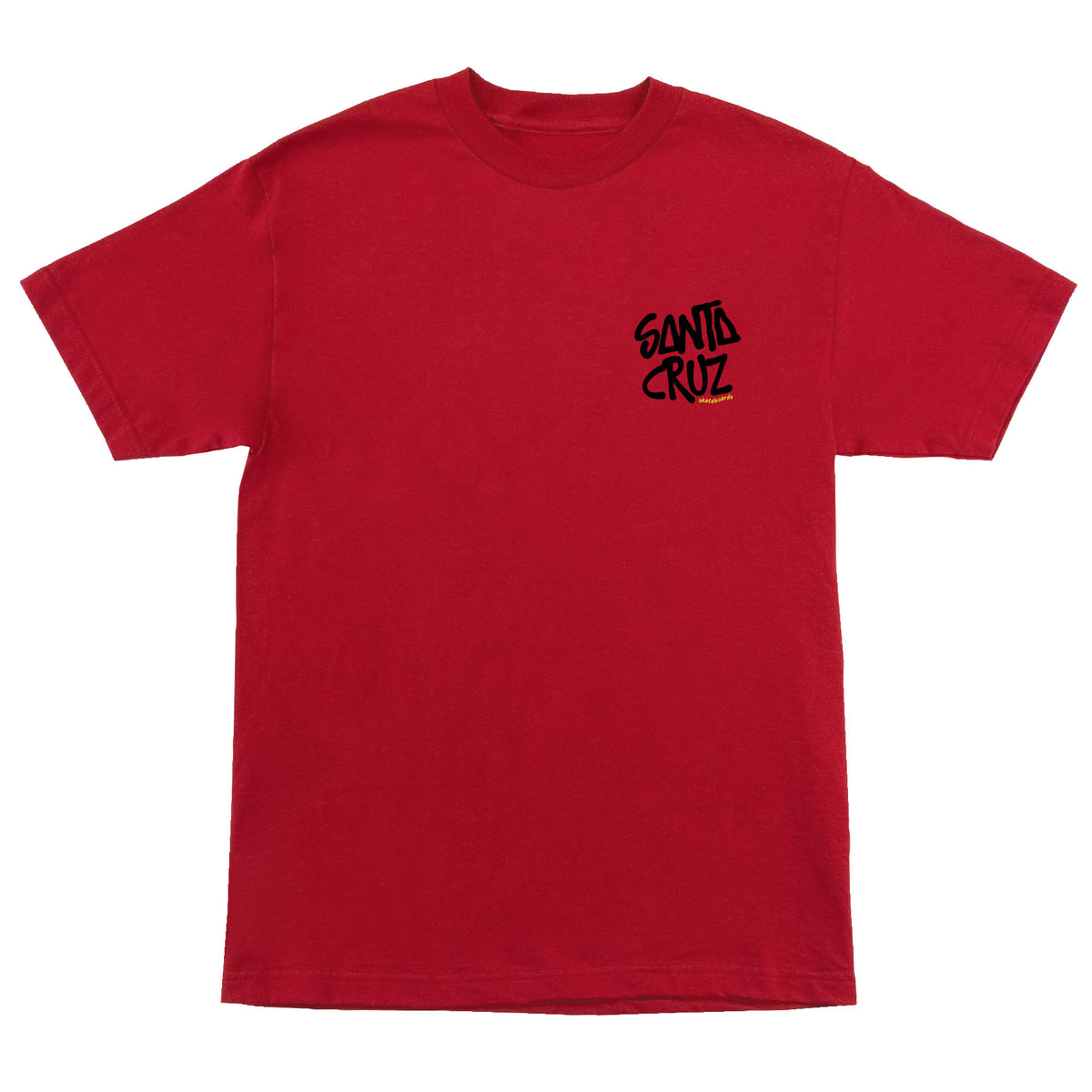 Santa Cruz Wood Cut S/s Heavyweight Shirt Red