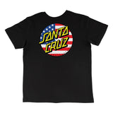 Santa Cruz July 4th Dot V2 Lightweight Black Womens S/s Shirt