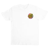 Santa Cruz Tie Dye Dot Chest White Heavyweight S/s Shirt