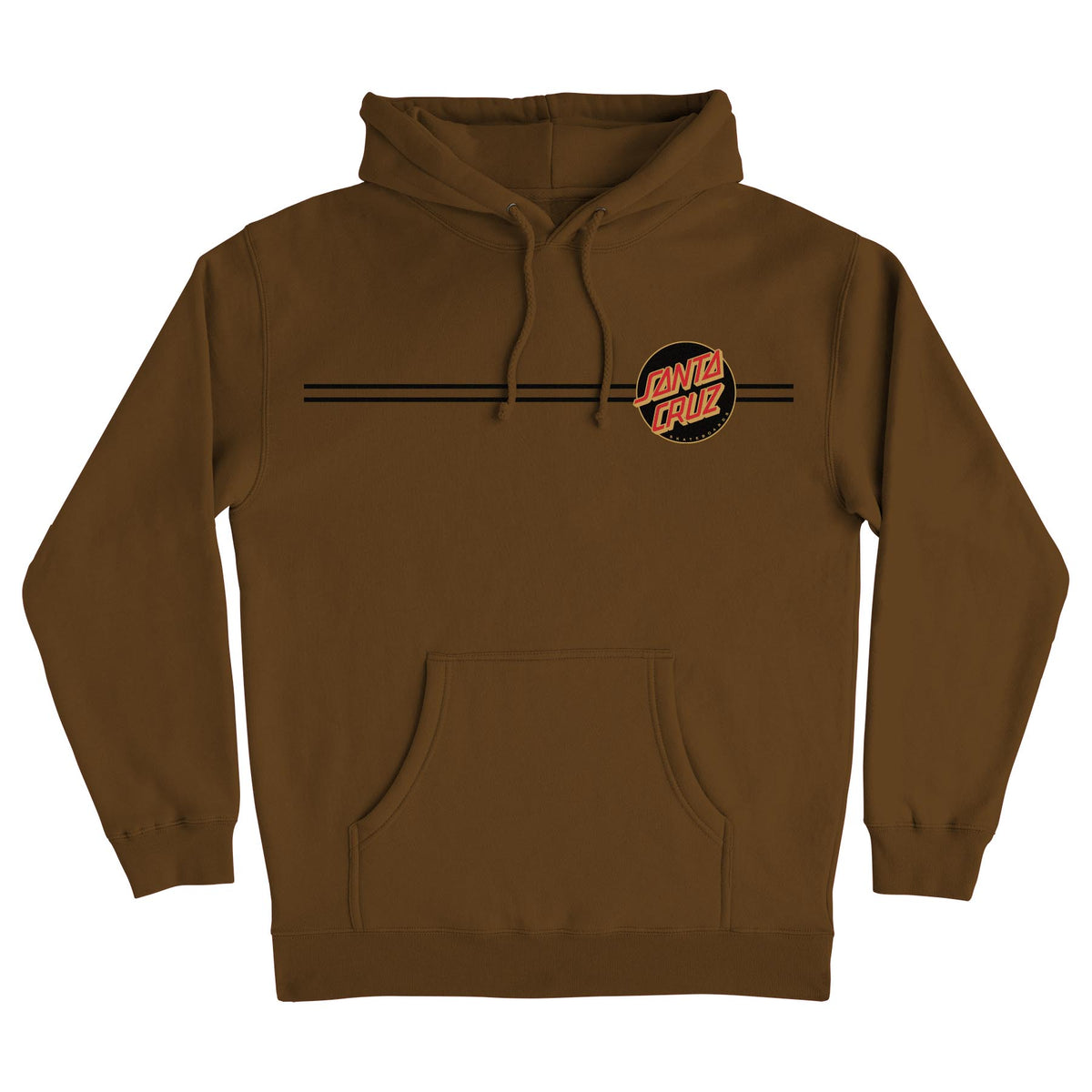 Santa Cruz Other Dot P/O Hooded Heavyweight Sweatshirt Brown with Black Sunset