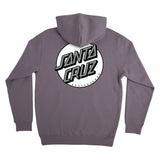 Santa Cruz Other Dot P/O Hooded Heavyweight Sweatshirt Plum with White Silver