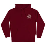 Santa Cruz Opus Dot P/O Hooded Heavyweight Sweatshirt Maroon with  Tan