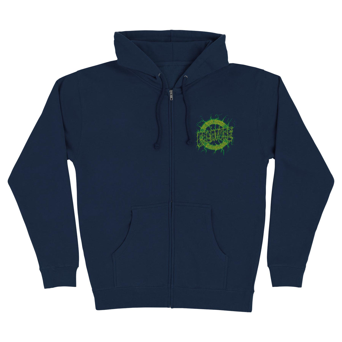 Creature Finest Strike Zip Hooded Heavyweight Sweatshirt Navy