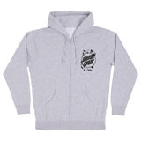 Santa Cruz Intersect Oversized Zip Hooded Midweight Sweatshirt Grey Hthr