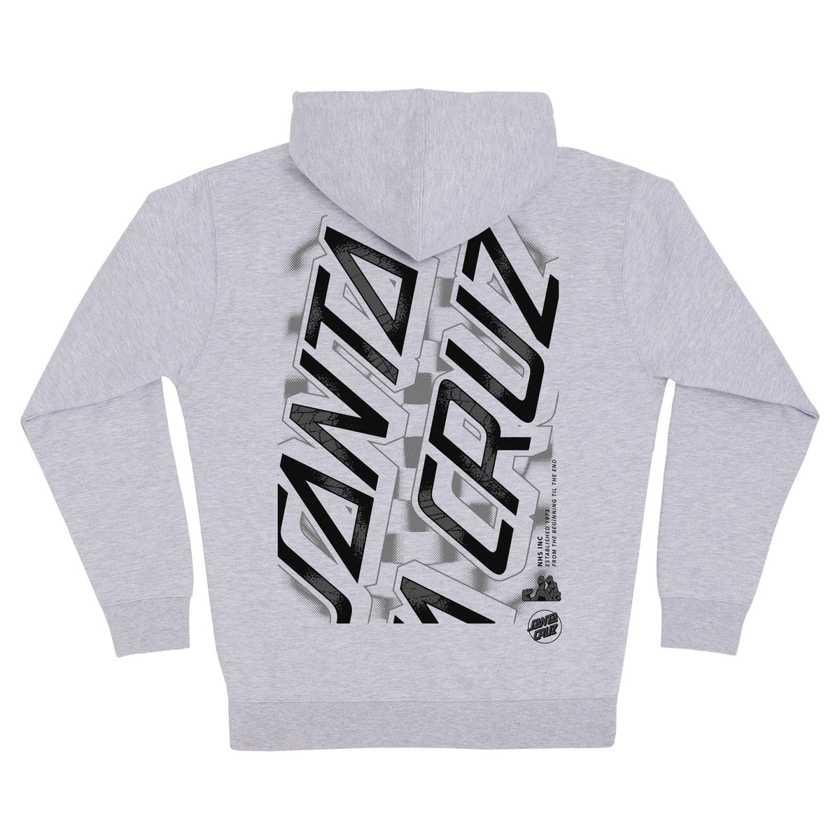 Santa Cruz Intersect Oversized Zip Hooded Midweight Sweatshirt Grey Hthr