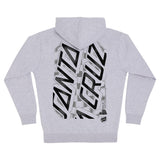 Santa Cruz Intersect Oversized Zip Hooded Midweight Sweatshirt Grey Hthr