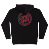 Santa Cruz Loco Dot P/O Hooded Midweight Sweatshirt Black