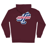 Santa Cruz Outer OGSC Zip Hooded Midweight Sweatshirt Maroon